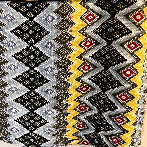 Ann Taylor Loft, Aztec Tribal Multicolor Pattern Skirt, 12 - Picture 9 of 9